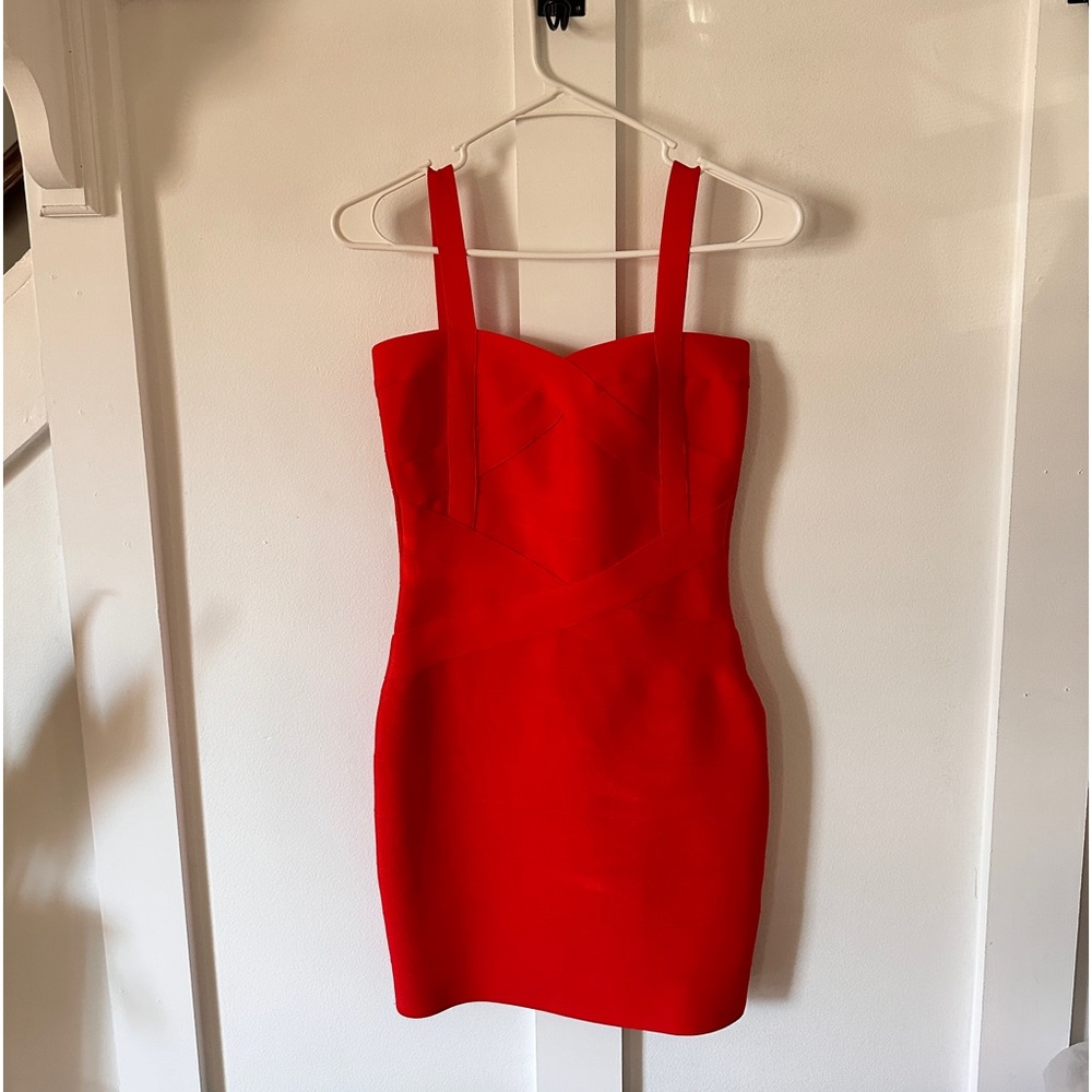 Mini red dress